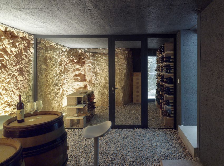 A Modern Minimalist House Built Into the Hillside in Nods, Switzerland by Andrea Pelati Architecte (6)