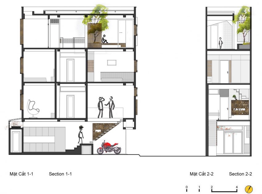 A Lively and Modern Functional House with Small Space Garden in Hanoi by LANDMAK ARCHITECTURE (27)