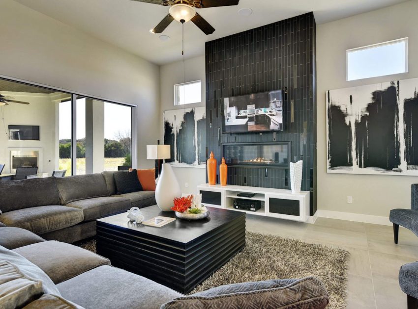 A Playful Contemporary Model Home with Stylish Interiors in Cedar Park by Scott Felder Homes Design Studio (4)