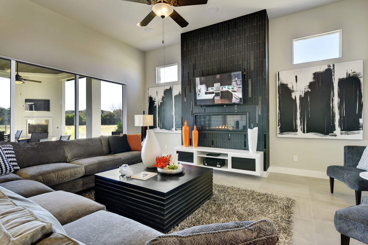 A Playful Contemporary Model Home with Stylish Interiors in Cedar Park by Scott Felder Homes Design Studio (4)