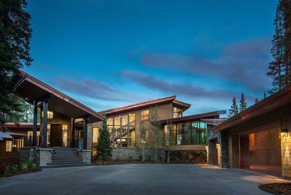 A Remarkable Contemporary Mountain Home in the Woods of Utah by LMK Interior Design (10)