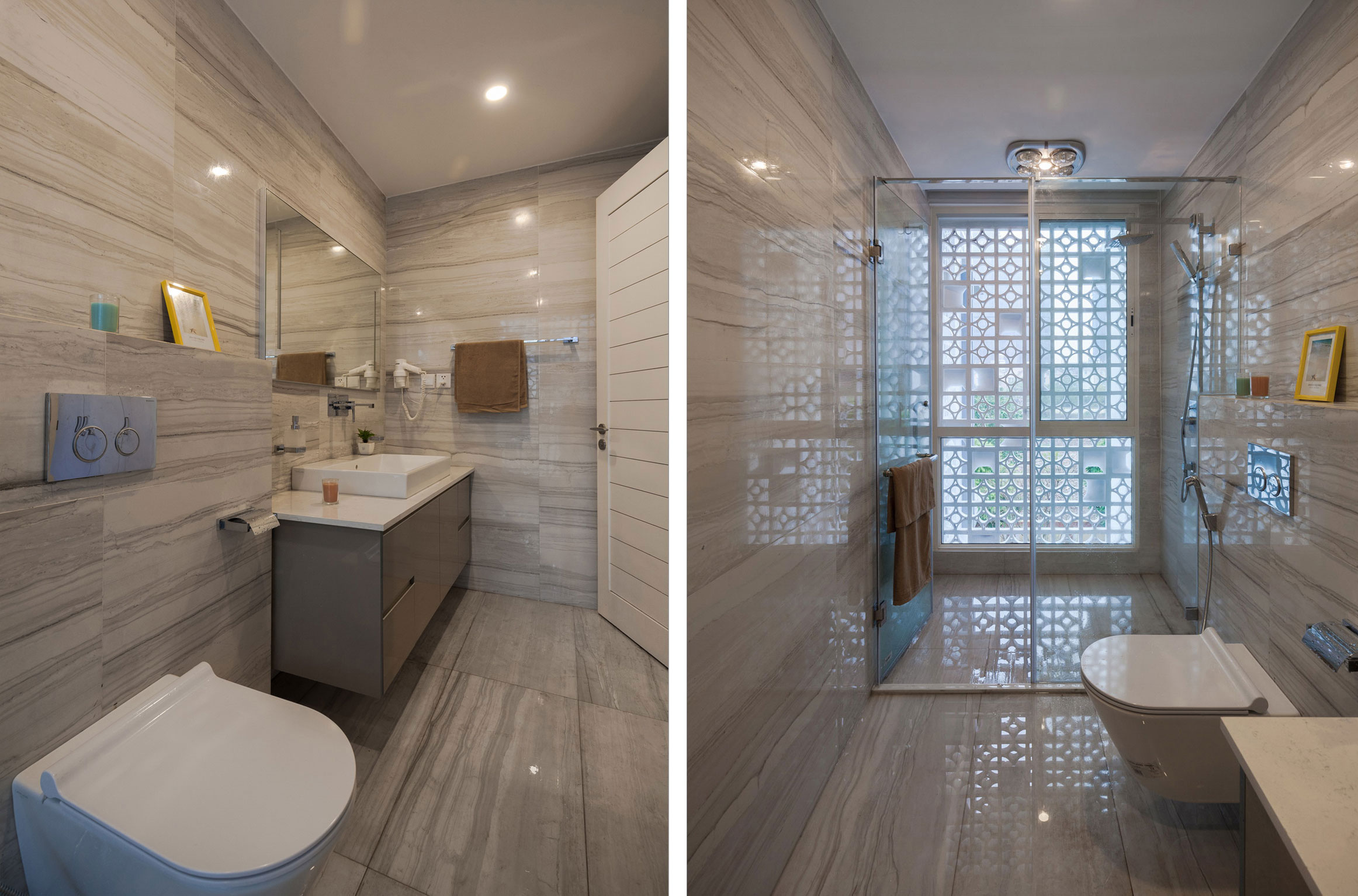 A Row House Transformed into a Bright Home with White Concrete Blocks in Vietnam by LANDMAK ARCHITECTURE (19)