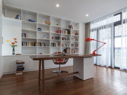 A Row House Transformed into a Bright Home with White Concrete Blocks in Vietnam by LANDMAK ARCHITECTURE (22)