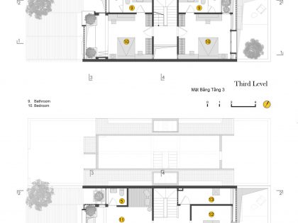 A Row House Transformed into a Bright Home with White Concrete Blocks in Vietnam by LANDMAK ARCHITECTURE (27)