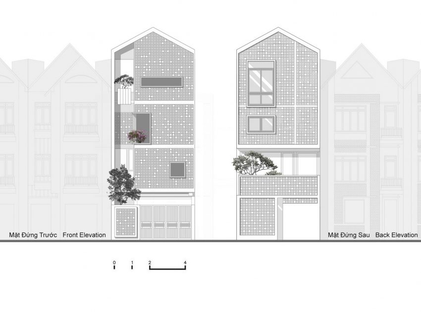 A Row House Transformed into a Bright Home with White Concrete Blocks in Vietnam by LANDMAK ARCHITECTURE (28)