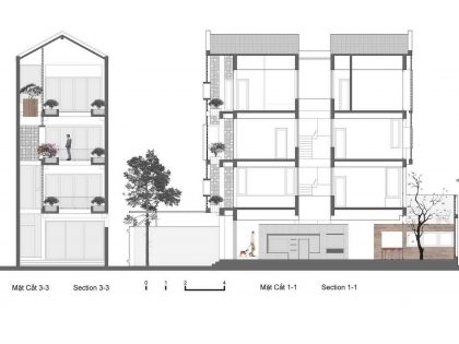 A Row House Transformed into a Bright Home with White Concrete Blocks in Vietnam by LANDMAK ARCHITECTURE (29)