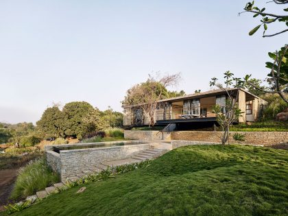 A Rustic Contemporary Home Nestled on Top of a Mountain in Harmony with Nature of Maharashtra by Architecture BRIO (1)
