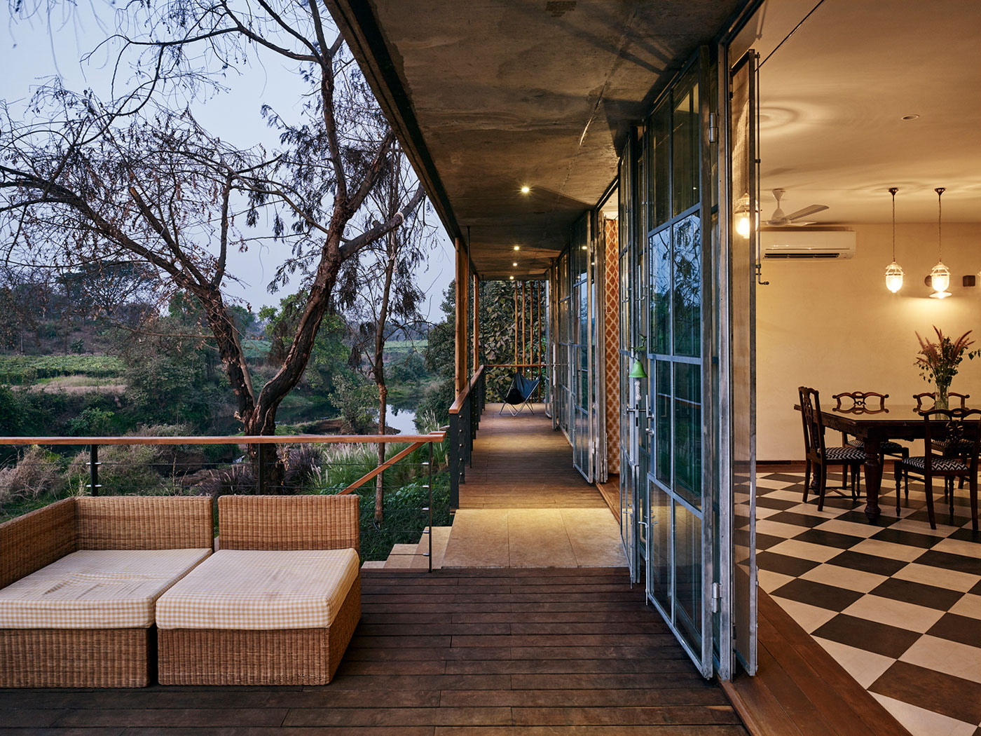 A Rustic Contemporary Home Nestled on Top of a Mountain in Harmony with Nature of Maharashtra by Architecture BRIO (19)