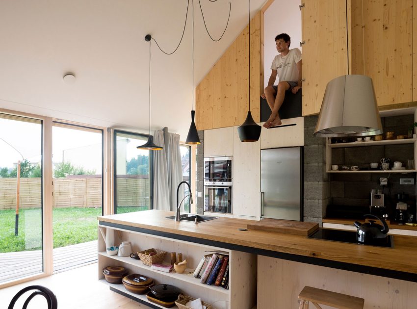 A Rustic Versatile House with Natural Light and Passive Solar Power in Slovakia by Martin Boles Architect (14)