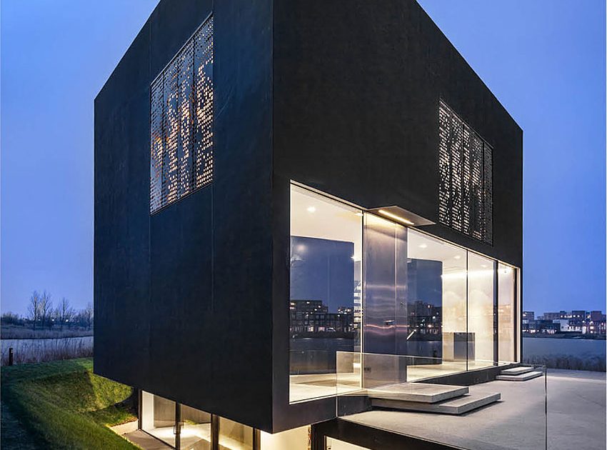 A Sleek and Bright Contemporary Home Surrounded by Water with Spectacular Views in Amsterdam by Studioninedots (16)