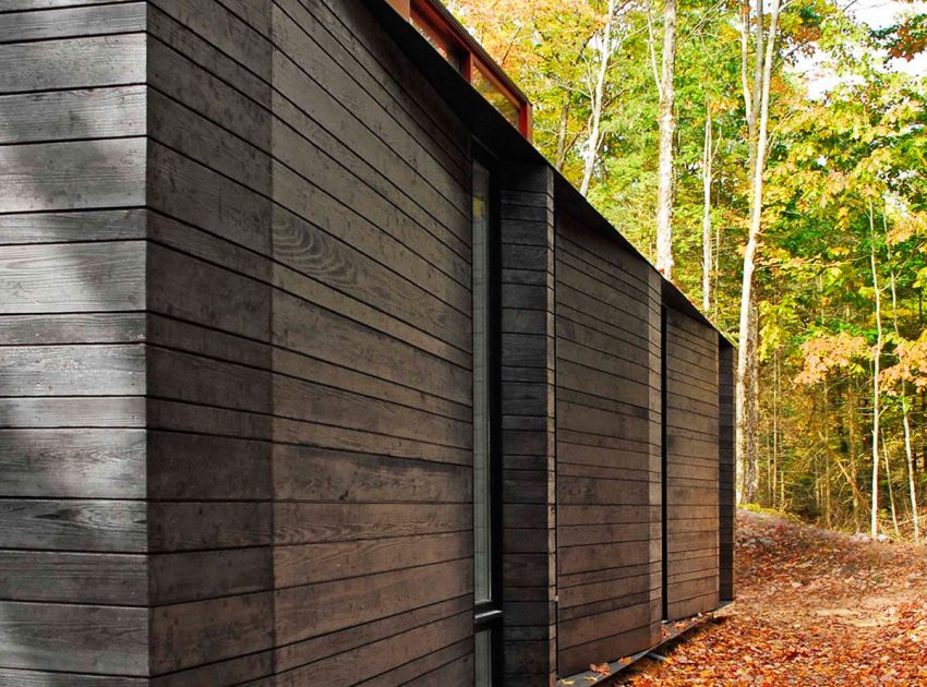 A Small Contemporary Home Nestled in a Nature Forest on the Shores of Lake Michigan by Johnsen Schmaling Architects (3)