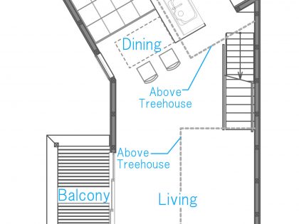 A Small yet Spacious House with Floating Treehouse in Tokyo by Yuki Miyamoto Architect (15)