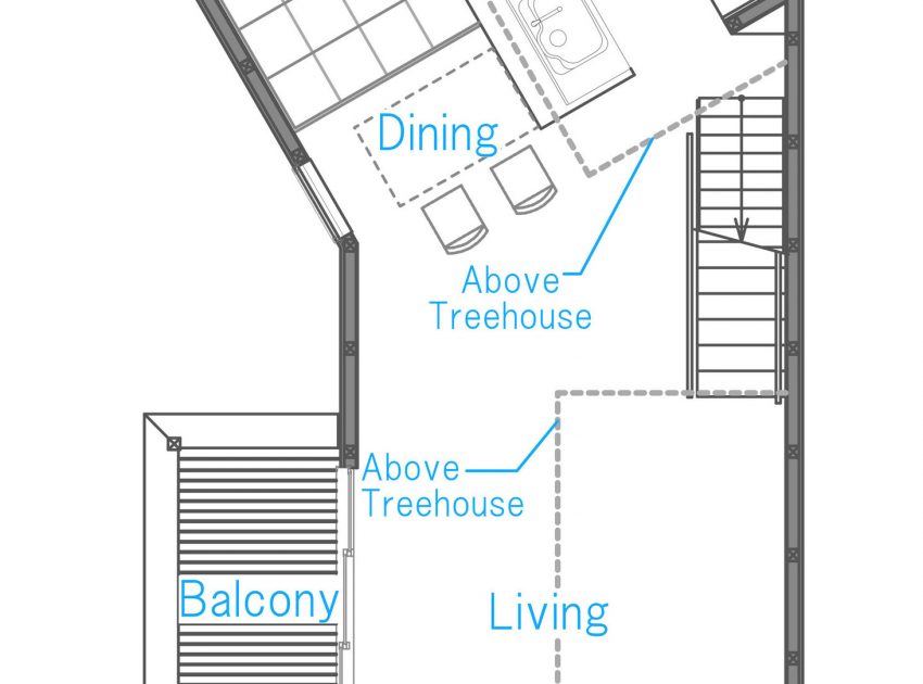 A Small yet Spacious House with Floating Treehouse in Tokyo by Yuki Miyamoto Architect (15)