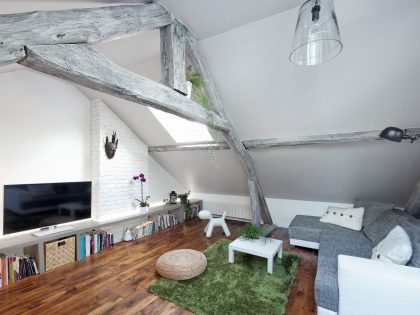 A Smart Contemporary Apartment with Rustic Meets Industrial Decor in Ivry-sur-Seine, France by Prisca Pellerin (1)