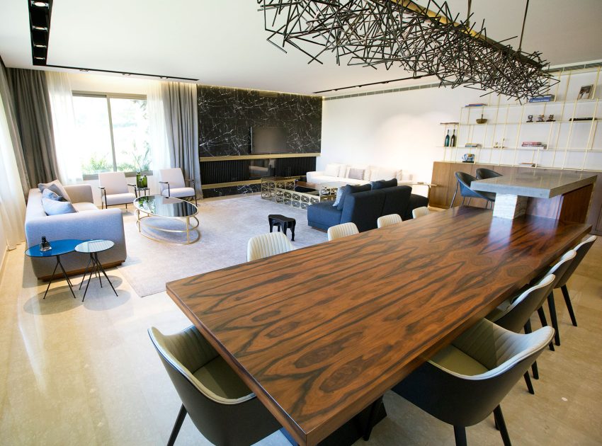 A Sophisticated Modern Apartment with Spacious and Warm Interior in Sin El Fil by ROHD (13)