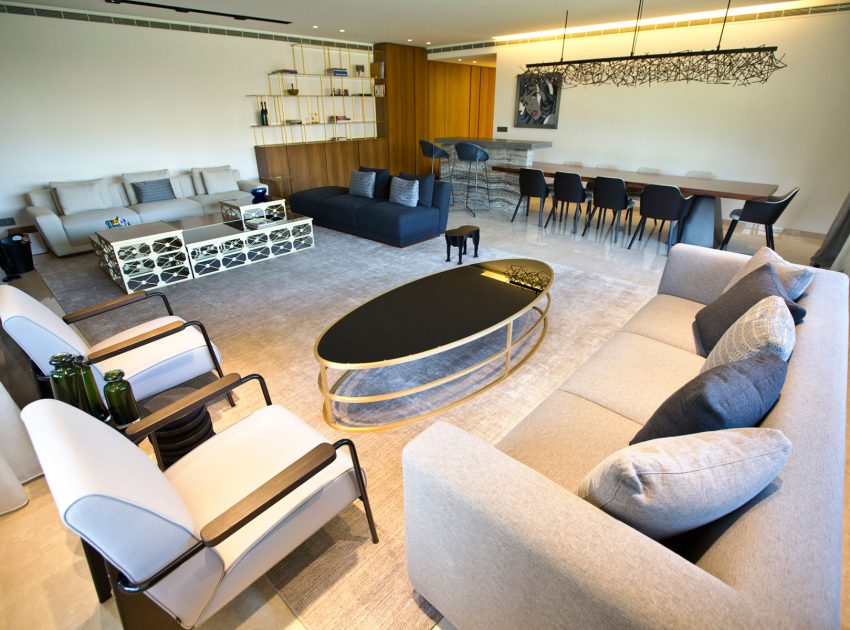 A Sophisticated Modern Apartment with Spacious and Warm Interior in Sin El Fil by ROHD (7)