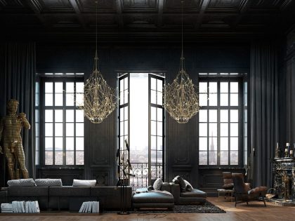 A Sophisticated Modern Apartment with Stylish and Unique Character in Paris by Iryna Dzhemesiuk & Vitaly Yurov (3)