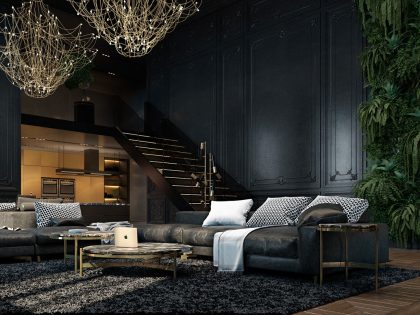 A Sophisticated Modern Apartment with Stylish and Unique Character in Paris by Iryna Dzhemesiuk & Vitaly Yurov (6)