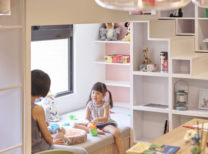 A Spacious Family Home with Wooden Slide and Swings in Kaohsiung City by HAO Design (12)