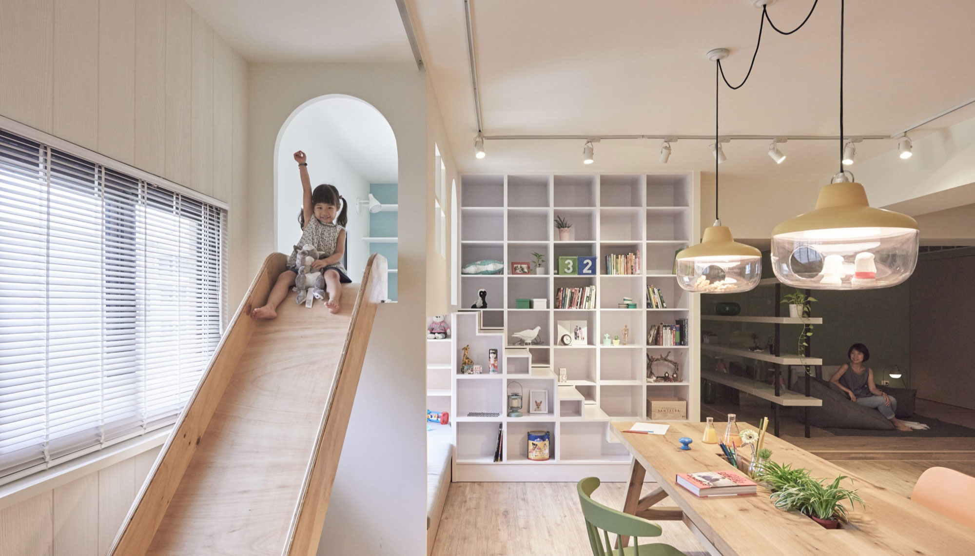 A Spacious Family Home with Wooden Slide and Swings in Kaohsiung City by HAO Design (13)