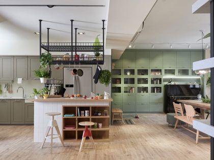 A Spacious Family Home with Wooden Slide and Swings in Kaohsiung City by HAO Design (2)