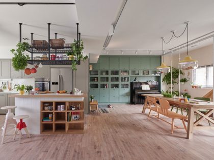 A Spacious Family Home with Wooden Slide and Swings in Kaohsiung City by HAO Design (3)