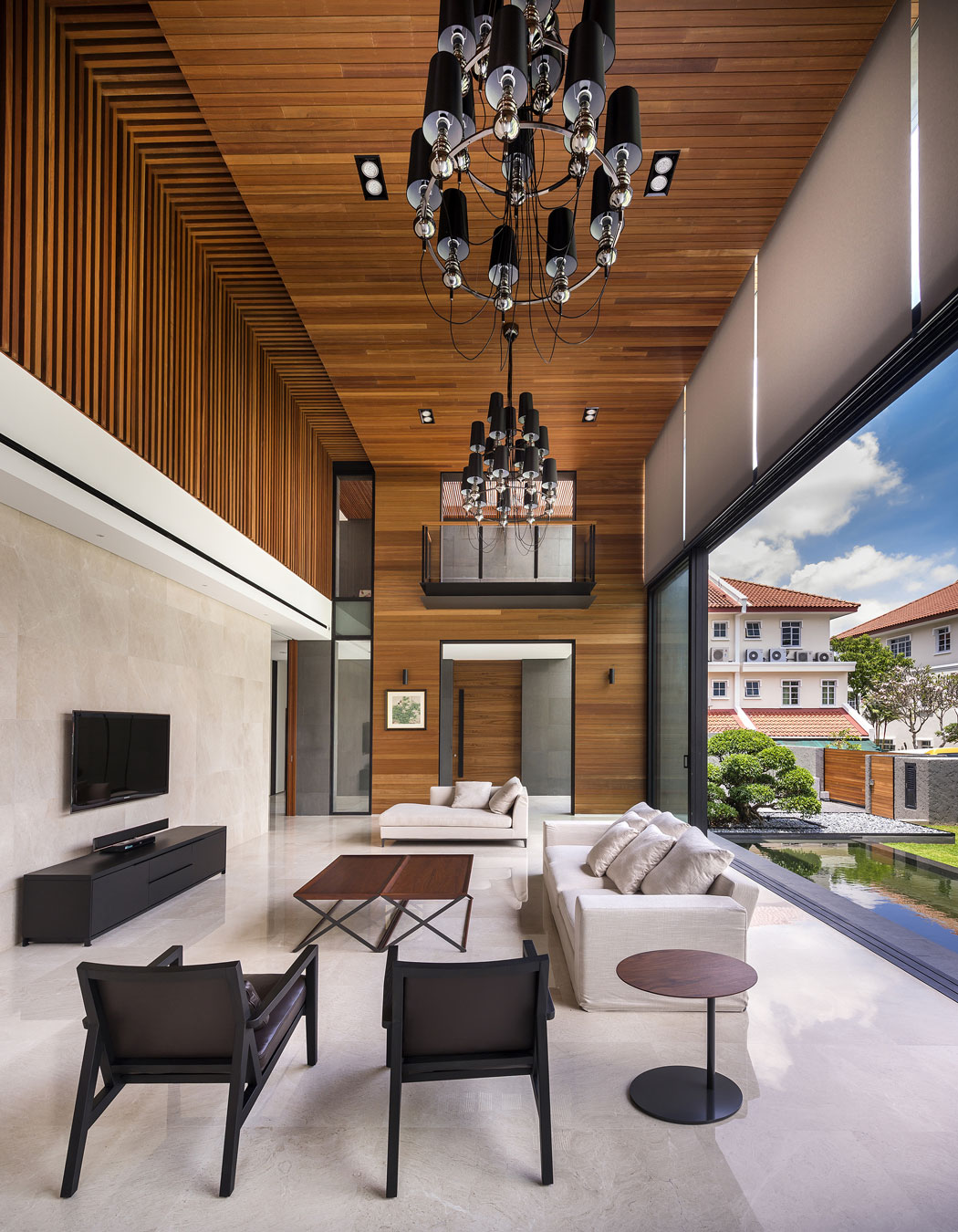 A Spacious Modern House with Wood and Orange Brick Walls in Singapore by Park + Associates Pte Ltd (4)