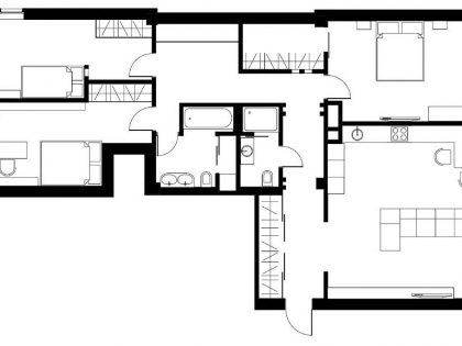 A Spacious and Modern Monochrome Apartment in Kharkov, Ukraine by Larisa Nikitenko (20)