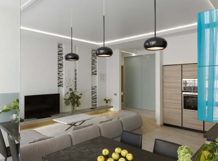 A Spacious and Modern Monochrome Apartment in Kharkov, Ukraine by Larisa Nikitenko (8)