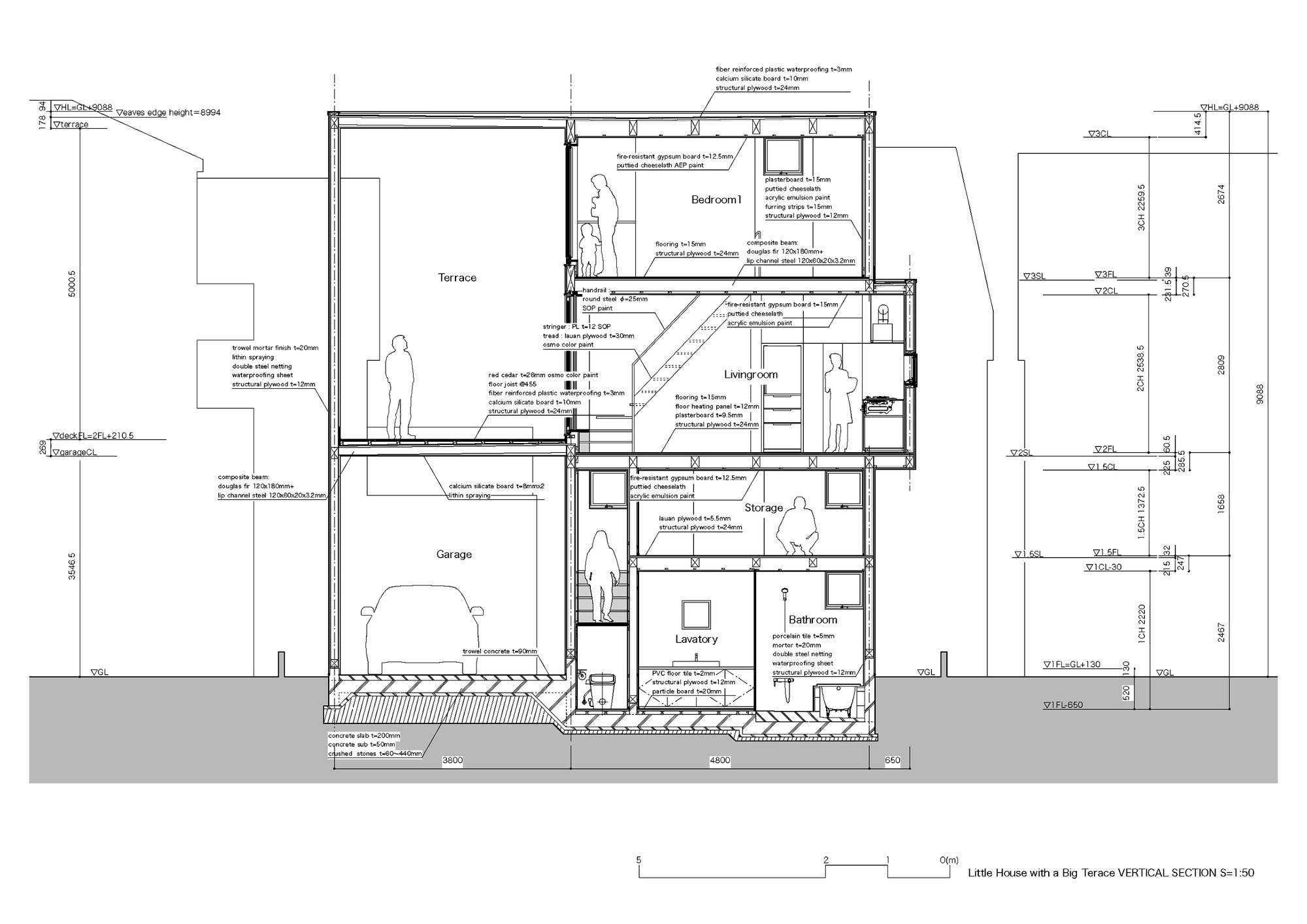 A Striking Little House with a Big Terrace in Tokyo, Japan by Takuro Yamamoto (26)