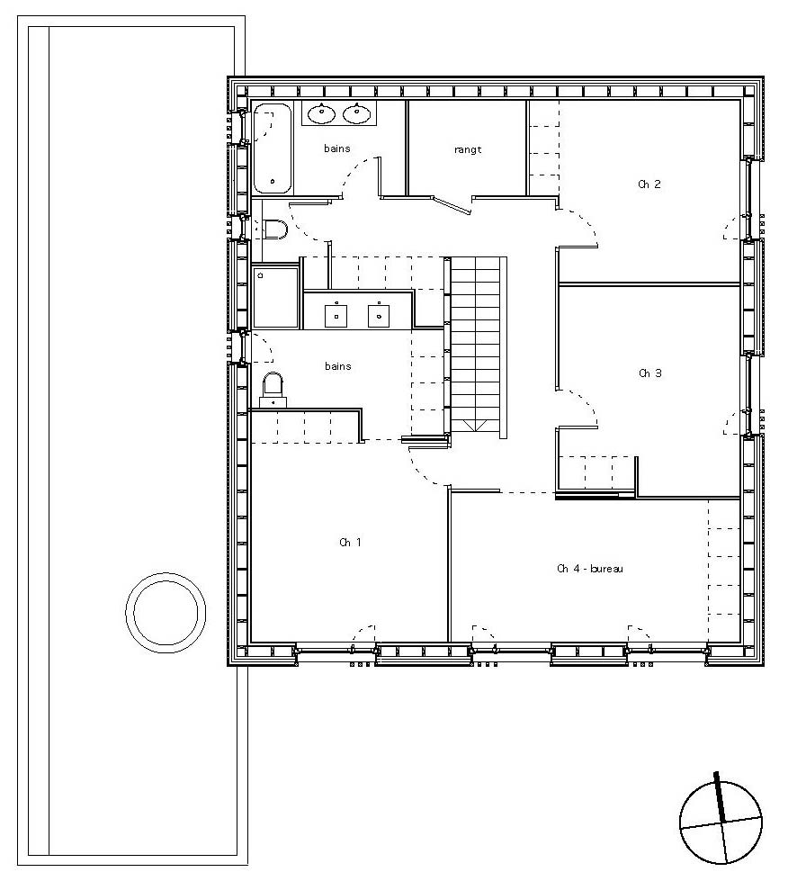 A Stunning Bioclimatic House with Prefabricated Modular System and Thick Walls in Lyon, France by Tectoniques Architects (9)
