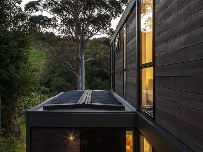 A Stunning Black Modern House with Glass Roof and Huge Windows in Auckland, New Zealand by BOX Living (8)