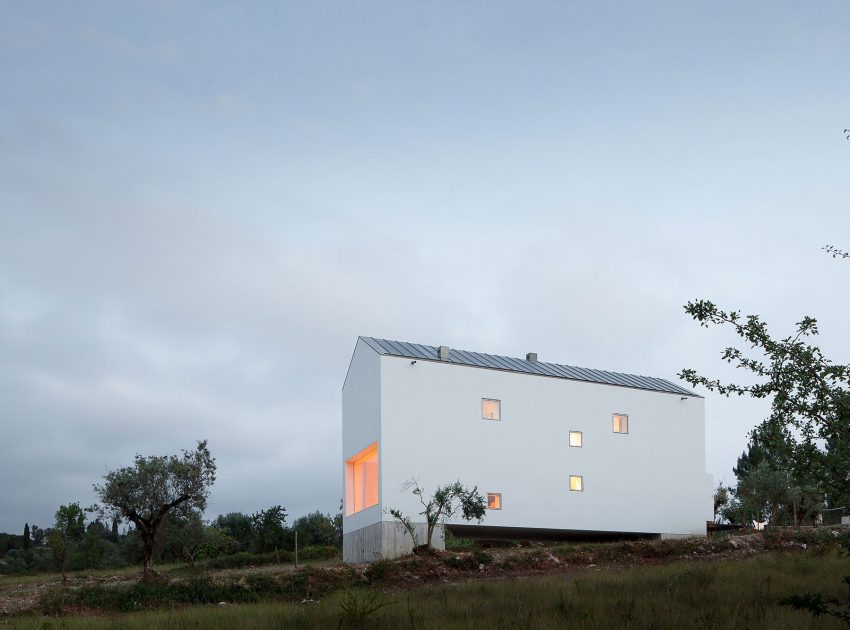 A Stunning Concrete Home Surrounded by Fields and Vegetation in Fonte Boa by João Mendes Ribeiro (32)