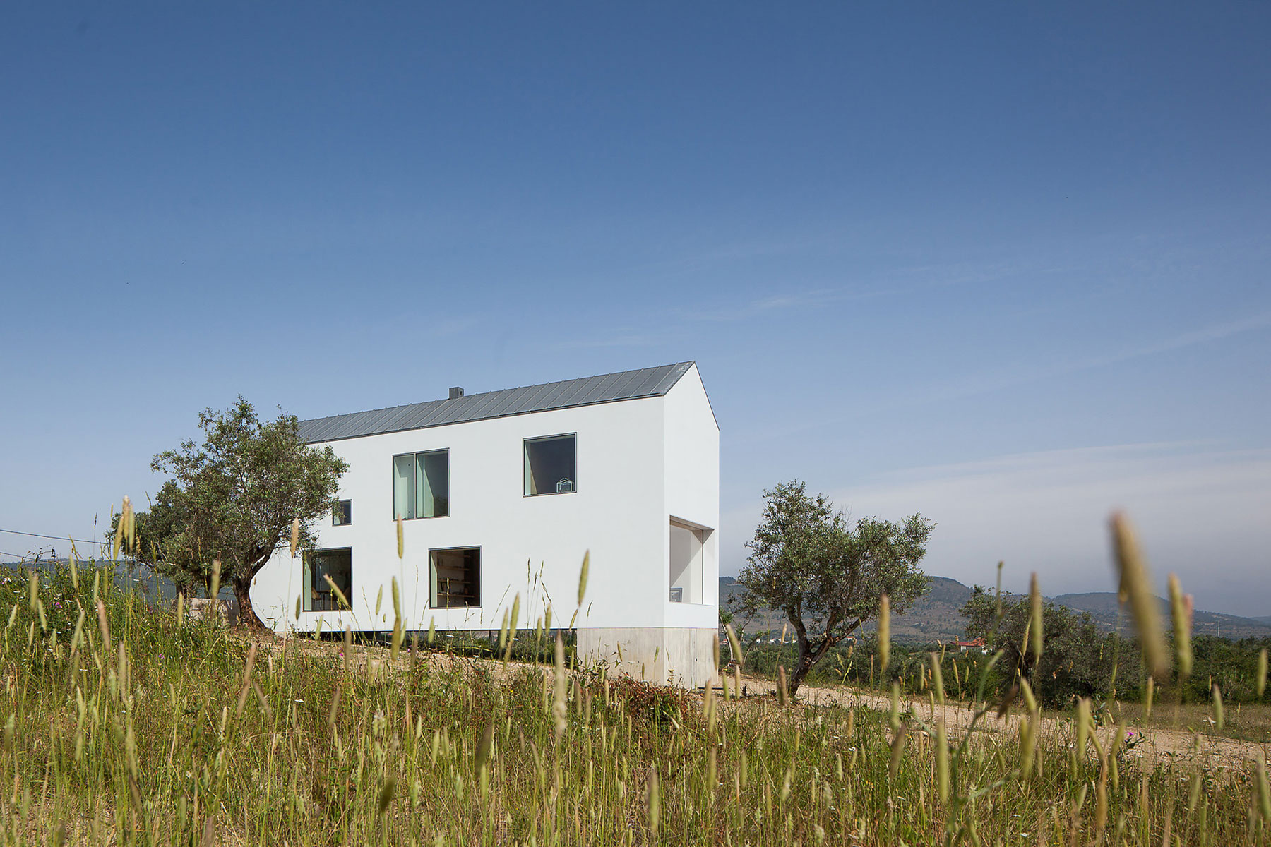 A Stunning Concrete Home Surrounded by Fields and Vegetation in Fonte Boa by João Mendes Ribeiro (8)