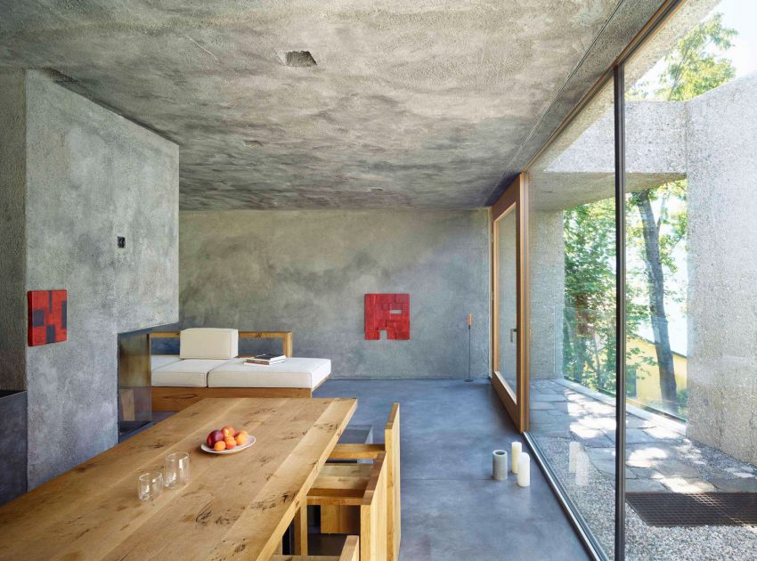 A Stunning Concrete House for a Family of Three Persons on the Lake Maggiore by Wespi de Meuron Romeo Architects (13)