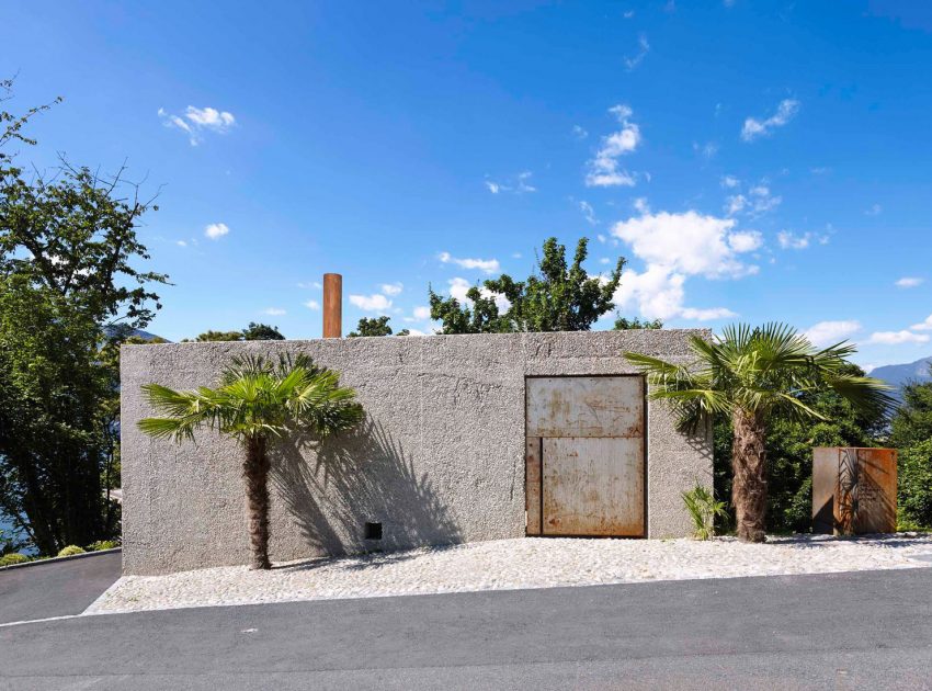 A Stunning Concrete House for a Family of Three Persons on the Lake Maggiore by Wespi de Meuron Romeo Architects (5)