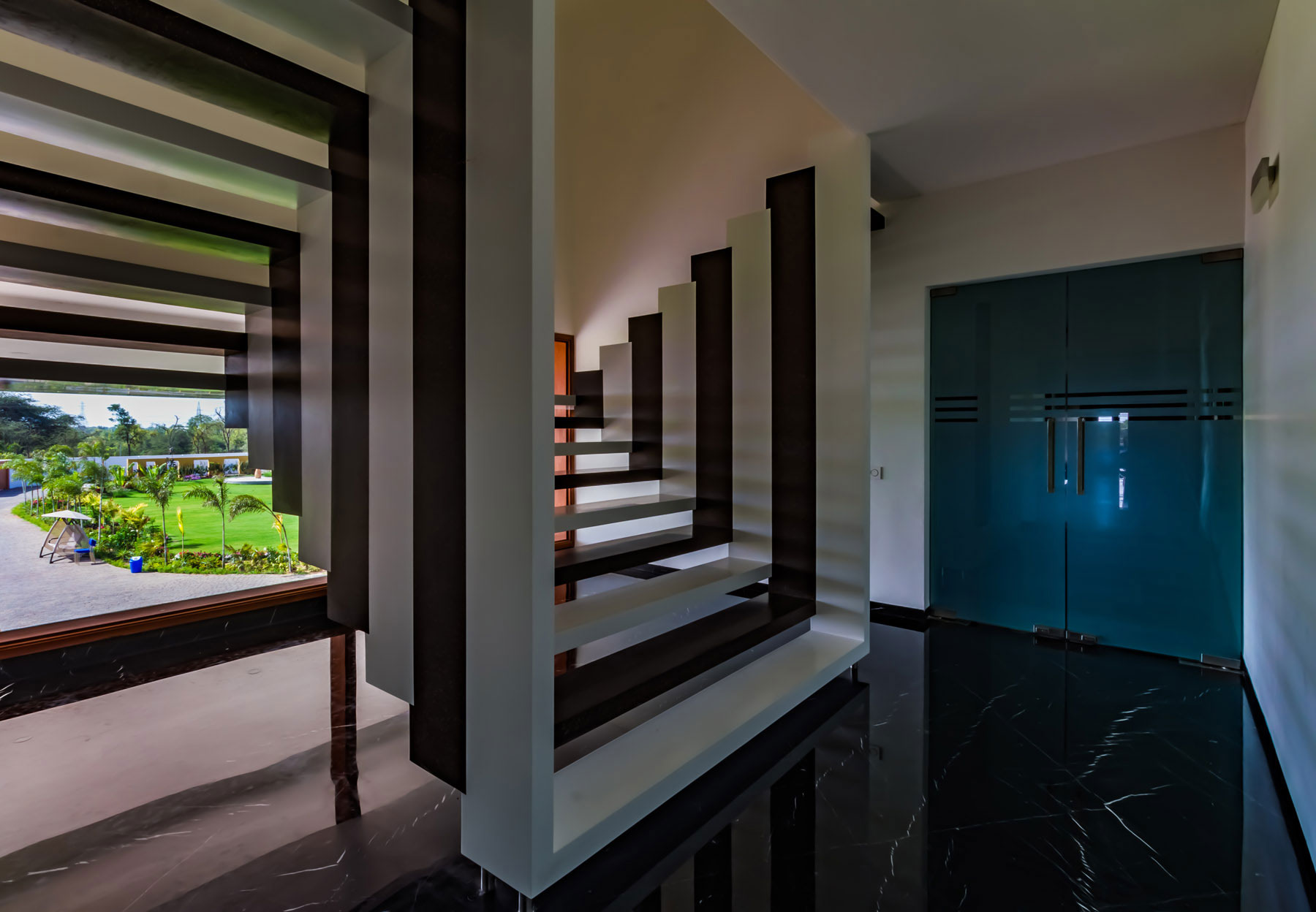 A Stunning Contemporary Home Overlooks Lush Green Landscape in Mehsana, India by Ramesh Patel & Associates (10)