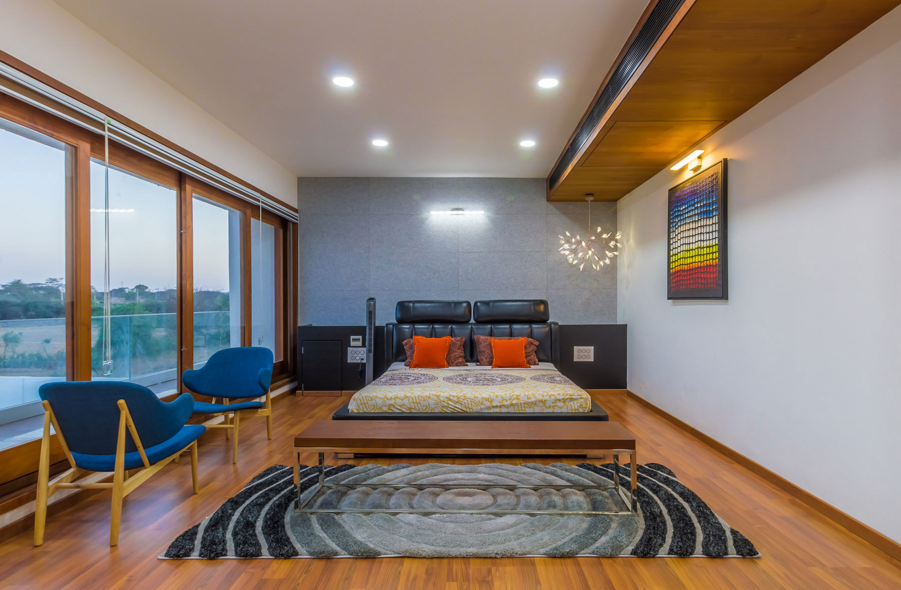 A Stunning Contemporary Home Overlooks Lush Green Landscape in Mehsana, India by Ramesh Patel & Associates (14)