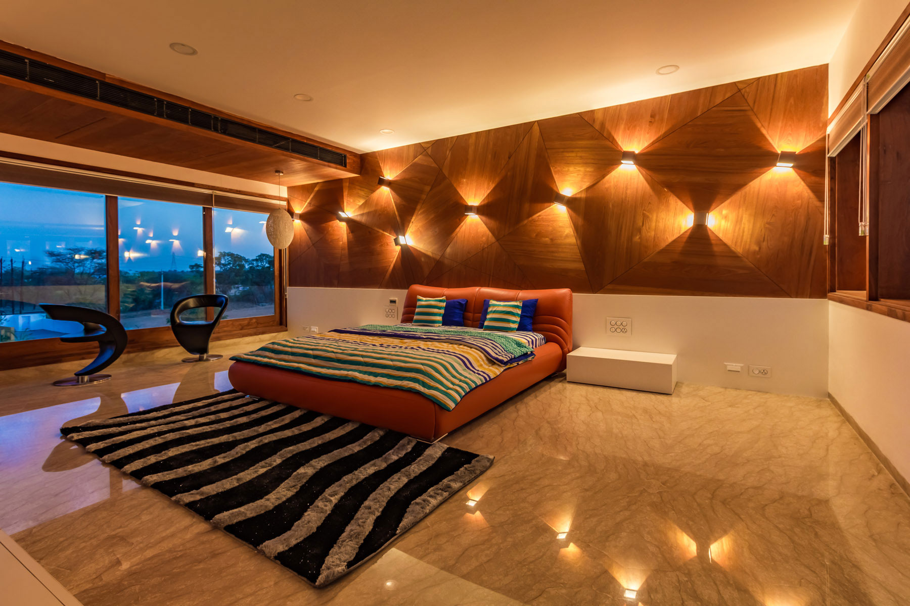 A Stunning Contemporary Home Overlooks Lush Green Landscape in Mehsana, India by Ramesh Patel & Associates (19)