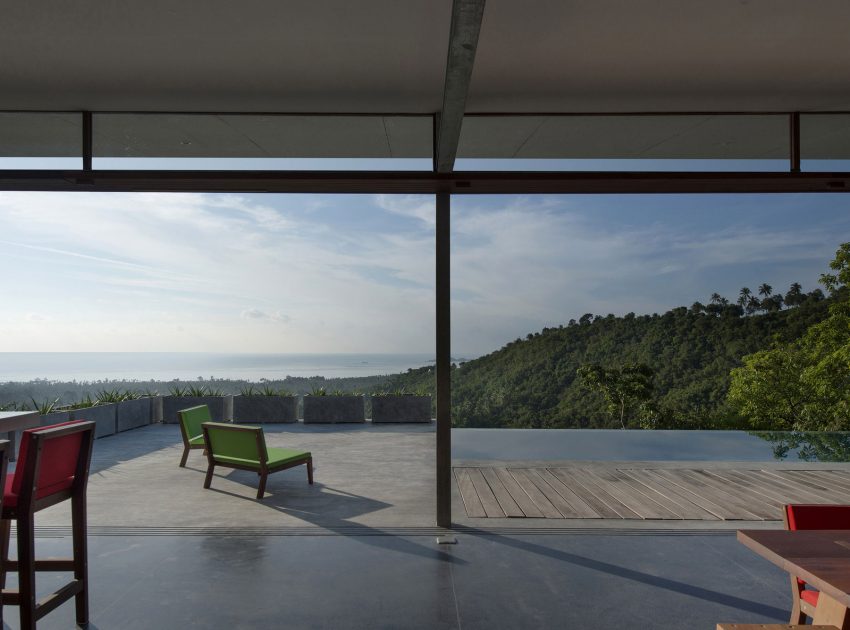 A Stunning House Built with Concrete, Wood, Steel and Glass Structure in Ko Samui, Thailand by Marc Gerritsen (10)