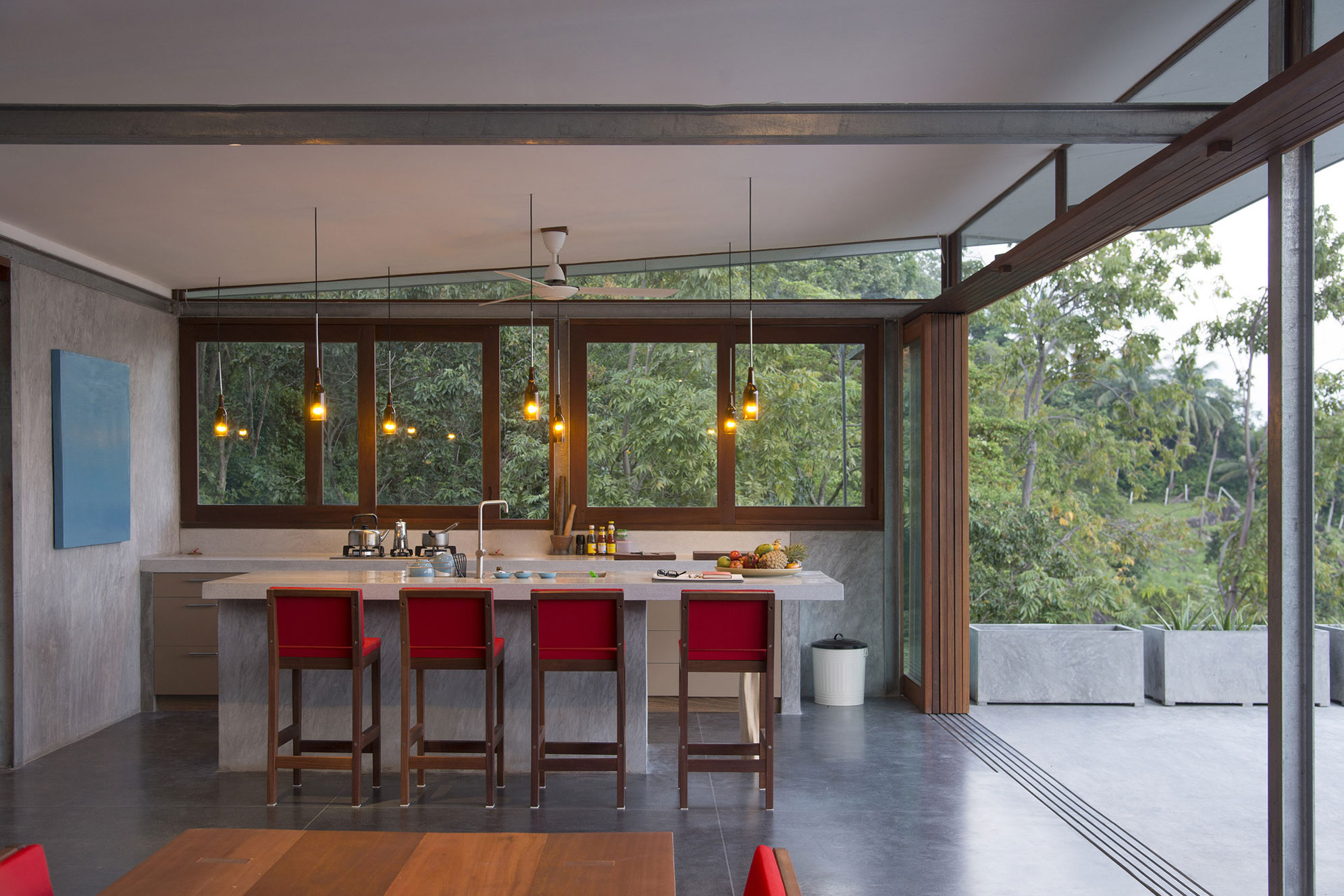 A Stunning House Built with Concrete, Wood, Steel and Glass Structure in Ko Samui, Thailand by Marc Gerritsen (11)