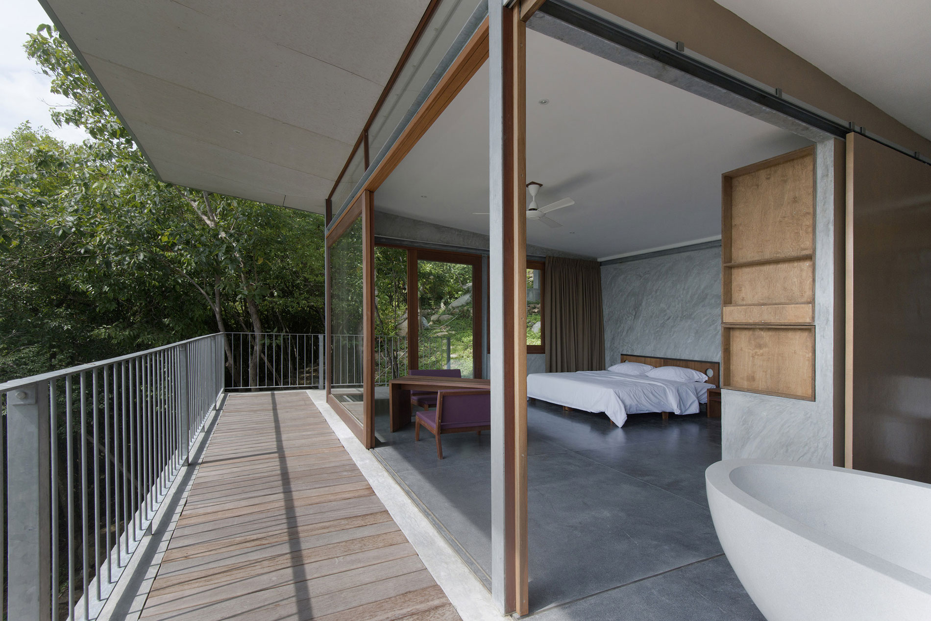 A Stunning House Built with Concrete, Wood, Steel and Glass Structure in Ko Samui, Thailand by Marc Gerritsen (15)