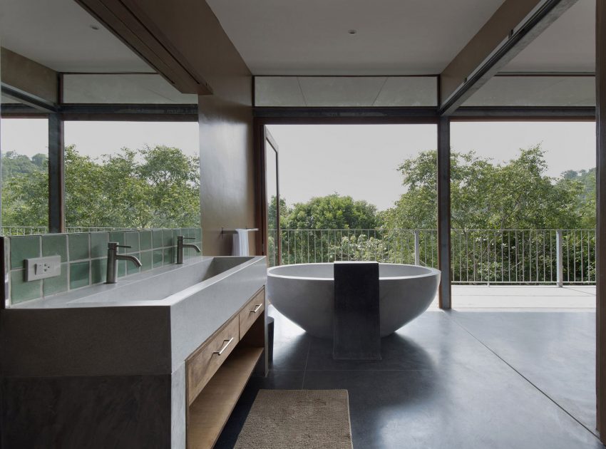 A Stunning House Built with Concrete, Wood, Steel and Glass Structure in Ko Samui, Thailand by Marc Gerritsen (21)