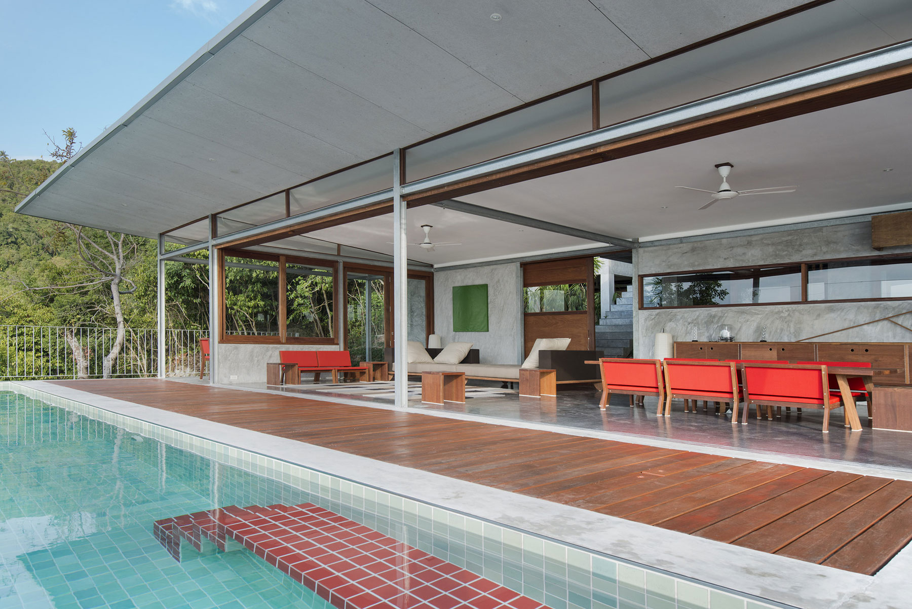 A Stunning House Built with Concrete, Wood, Steel and Glass Structure in Ko Samui, Thailand by Marc Gerritsen (5)