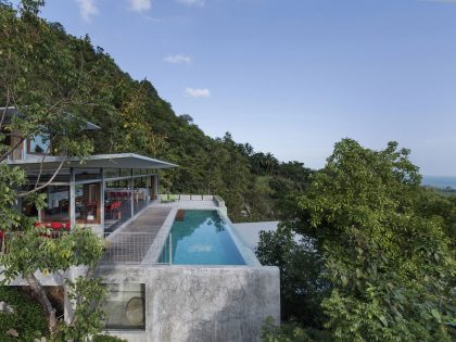 A Stunning House Built with Concrete, Wood, Steel and Glass Structure in Ko Samui, Thailand by Marc Gerritsen (6)