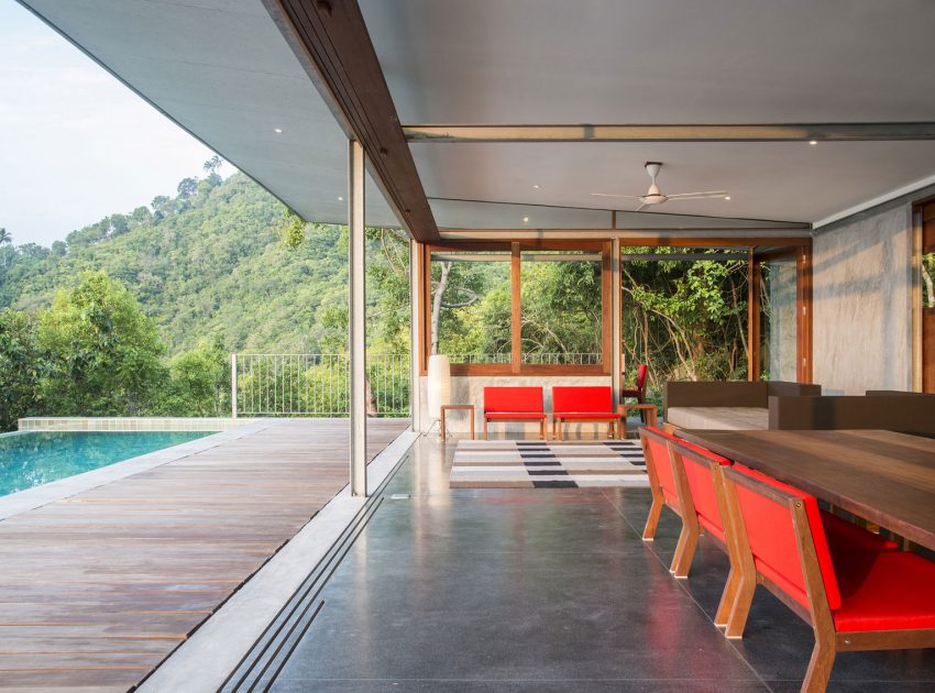 A Stunning House Built with Concrete, Wood, Steel and Glass Structure in Ko Samui, Thailand by Marc Gerritsen (9)