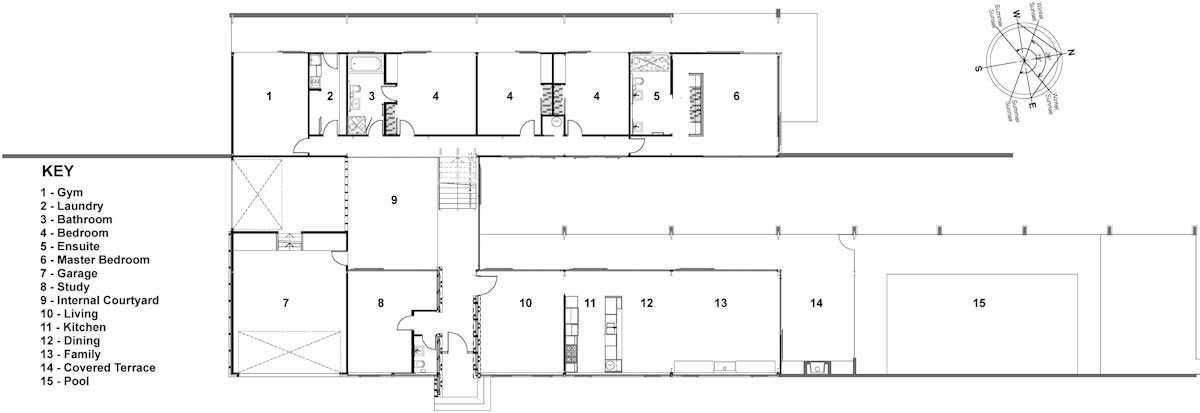 A Stunning House of Concrete, Steel and Glass Combines U-Shaped Style in Auckland by Strachan Group Architects (15)