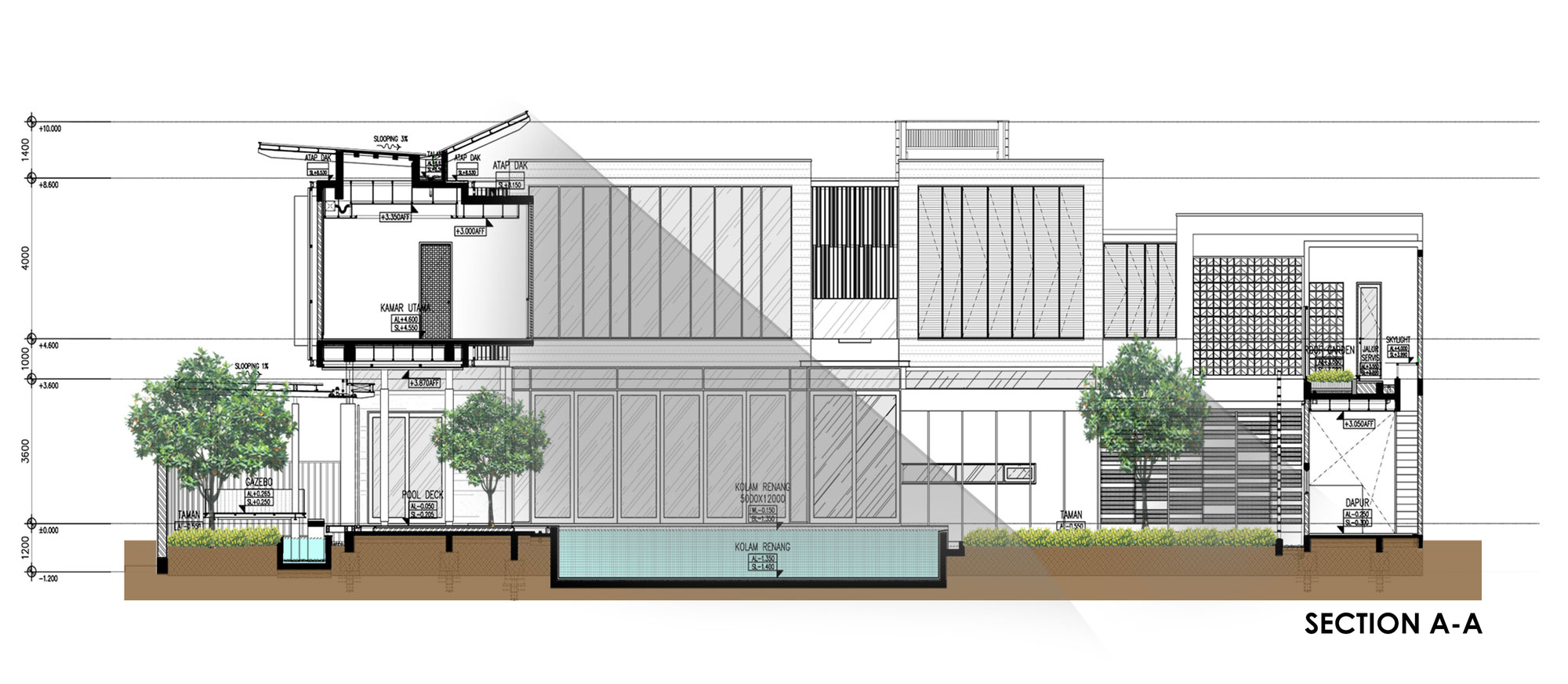 A Stunning House with a Perfect Mix of Traditional and Modern Touches in Jakarta, Indonesia by Atelier Cosmas Gozali (19)