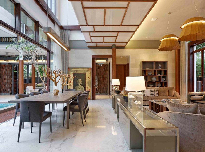 A Stunning House with a Perfect Mix of Traditional and Modern Touches in Jakarta, Indonesia by Atelier Cosmas Gozali (8)