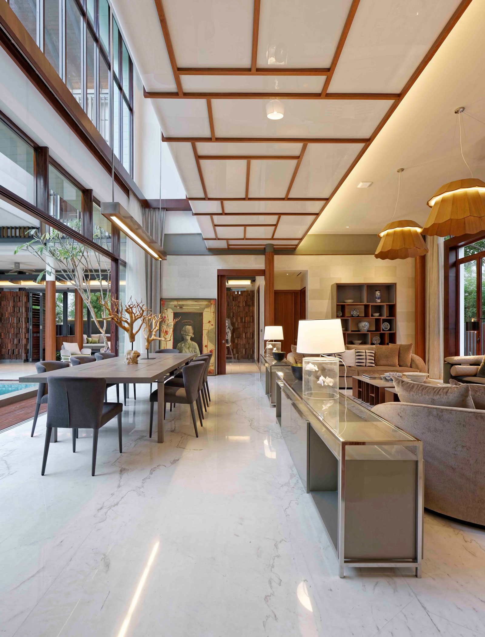A Stunning House with a Perfect Mix of Traditional and Modern Touches in Jakarta, Indonesia by Atelier Cosmas Gozali (8)